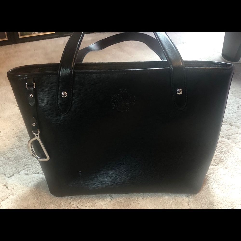 Polo by Ralph Lauren Black Leather Tote